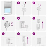 Pliss&eacute; rolgordijn 45x150 cm stofbreedte 44,4 cm polyester zwart 6