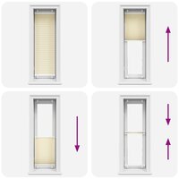 Pliss&eacute; rolgordijn 50x150 cm stofbreedte 49,4 cm polyester cr&egrave;me 5