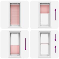 Pliss&eacute; rolgordijn 65x150 cm stofbreedte 64,4 cm polyester roze 7