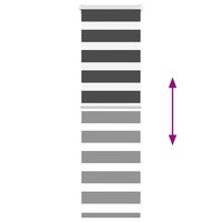 Zebra rolgordijn 55x100 cm stofbreedte 50,9 cm zwart 5