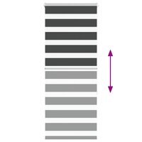 Zebra rolgordijn 65x150 cm stofbreedte 60,9 cm zwart 5