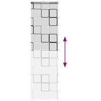 Doucherolgordijn met cassette 70x240 cm stofbreedte 66 cm 5