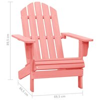 Tuinstoel Adirondack massief vurenhout roze 6