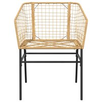 Tuinstoel bruin poly rattan 2 st 5
