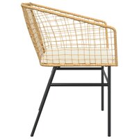 Tuinstoelen 2 st met kussens poly rattan bruin 6