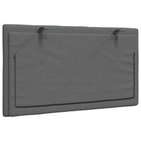 Hoofdbordkussen 80 cm stof donkergrijs 6