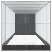 Voli&egrave;re met verlengstuk 830x203x216 cm staal zilverkleurig 4