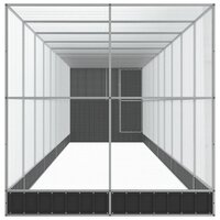 Voli&egrave;re met verlengstuk 1037x203x216 cm staal zilverkleurig 4