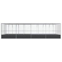 Voli&egrave;re met verlengstuk 832x414x212 m staal zilverkleurig 3