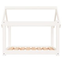 Hondenbed 81x60x70 cm massief grenenhout wit 5