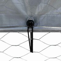 Hondenkennel met dak en deur gegalvaniseerd staal zilverkleurig 7