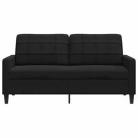 Tweezitsbank 140 cm fluweel zwart 4