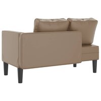 Chaise longue met kussens kunstleer cappuccino 5