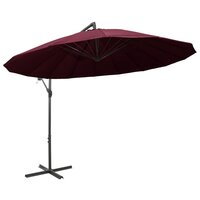 Zweefparasol met aluminium paal 3 m bordeauxrood 2