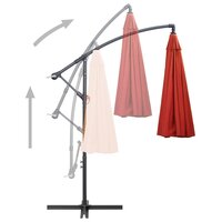 Zweefparasol met aluminium paal 3 m terracotta 4