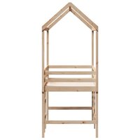 Halfhoogslaper met ladder en bedhuis grenenhout 80x200 cm 7