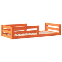 Bed met matras massief grenenhout wasbruin 80x160 cm 6