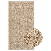 Vloerkleed ZIZUR binnen en buiten 60x110 cm jute look 2