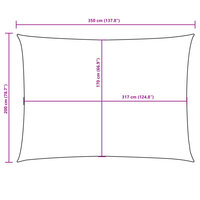 Zonnescherm rechthoekig 2x3,5 m oxford stof oranje 9
