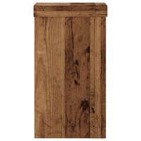 Plantenstandaards 2 st 10x10x18 cm bewerkt hout oud houtkleurig 5