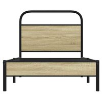 Bedframe zonder matras bewerkt hout sonoma eikenkleur 75x190 cm 5
