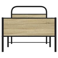 Bedframe zonder matras bewerkt hout sonoma eikenkleur 80x200 cm 5