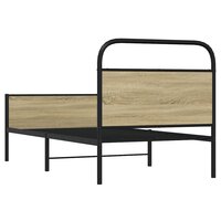 Bedframe zonder matras bewerkt hout sonoma eikenkleur 80x200 cm 7