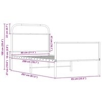 Bedframe zonder matras bewerkt hout sonoma eikenkleur 80x200 cm 9