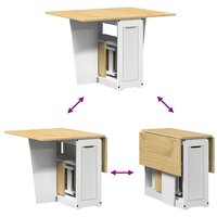 5-delige Eethoek Corona inklapbaar grenenhout wit 7