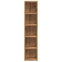 CD-kasten 2 st 21x16x93,5 bewerkt hout artisanaal eikenkleur 5