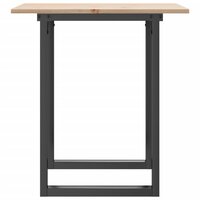 Eettafel O-frame 60x60x75 cm massief grenenhout en gietijzer 5