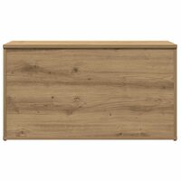 Opbergkist 84x42x46 cm bewerkt hout artisanaal eikenkleurig 4