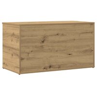 Opbergkist 84x42x46 cm bewerkt hout artisanaal eikenkleurig 6