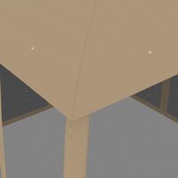 Prieel zijwanden van gaas en dubbel dak 2,93x2,93 m staal taupe 7