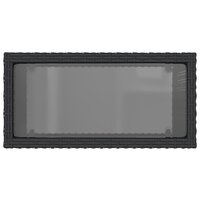 Tuinbijzettafel met glazen blad 58x27,5x55 cm poly rattan zwart 8