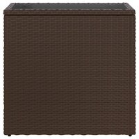 Tuinbijzettafel met glazen blad 58x27,5x55 cm poly rattan bruin 5