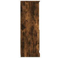 Hoge kast 36x35,5x103,5 cm bewerkt hout gerookt eikenkleurig 7