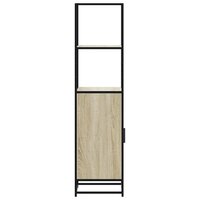 Hoge kast 35,5x35x139 cm bewerkt hout en metaal sonoma eiken 6