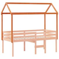 Kinderbedhuisje 207x95,5x159 cm massief grenenhout wasbruin 3