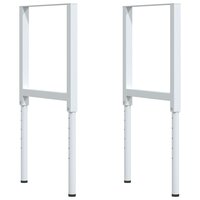 Werkbank rechthoek 100x60x(71,5-98) cm eikenhout lichtbruin 5