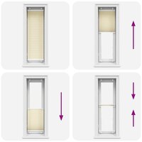 Pliss&eacute; rolgordijn 40x100 cm stofbreedte 39,4 cm polyester cr&egrave;me 5