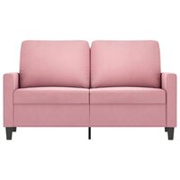 Tweezitsbank 120 cm fluweel roze 3