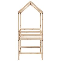 Halfhoogslaper met ladder en bedhuis grenenhout 90x190 cm 7
