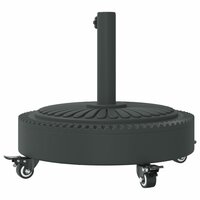 Parasolvoet met wielen voor stok van &Oslash;38 / 48 mm 27 kg rond 6