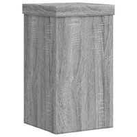 Plantenstandaards 2 st 10x10x18 cm bewerkt hout grijs sonoma 7