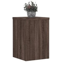 Plantenstandaards 2 st 20x20x30 cm bewerkt hout bruin eiken 3