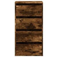 Ladekast 40x41x76 cm bewerkt hout gerookt eikenkleurig 4