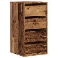 Ladekast 40x41x76 cm bewerkt hout oud houtkleurig 2