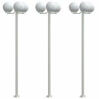 Vloerlamp voor buiten 2 st 215 cm roestvrij staal zilverkleurig 2