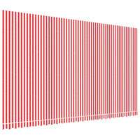 Vervangingsdoek voor luifel gestreept 6x3,5 m rood en wit 2